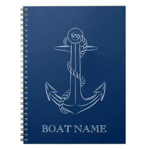 Nautical Spirit Anker Navy Blau Notizblock