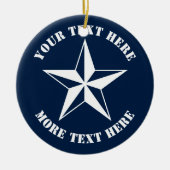 Nautical star custom Christmas ornament for sailor (Vorne)