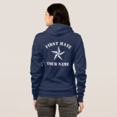 Nautical Star Marine blaue und weiße Kapuze für Fr Hoodie (Schwarz voll)