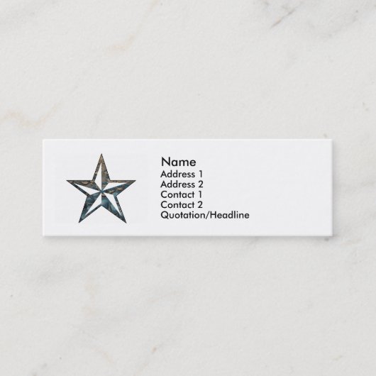 Nautical Star Mini Visitenkarte (Vorderseite)