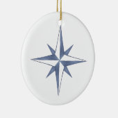 Nautical Star Watercolor Blauer Weihnachtsschmuck (Rechts)