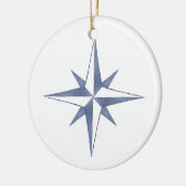 Nautical Star Watercolor Blauer Weihnachtsschmuck (Links)