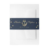 Nautical Starry Midnight Sky Wedding Einladungsbanderole (Vorderseite Beispiel)