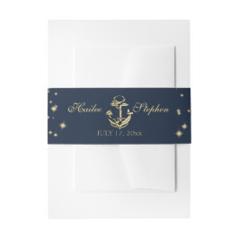 Nautical Starry Midnight Sky Wedding Einladungsbanderole