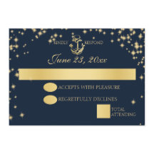 Nautical Starry Sky Twinkle Wedding Response