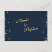 Nautical Starry Sky Twinkle Wedding Response RSVP Karte (Rückseite)