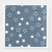 Nautical Stars Muster Kinderdusche Einladung Serviette (Vorderseite)