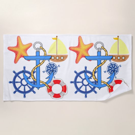 Nautical  strandtuch (Vorderseite)