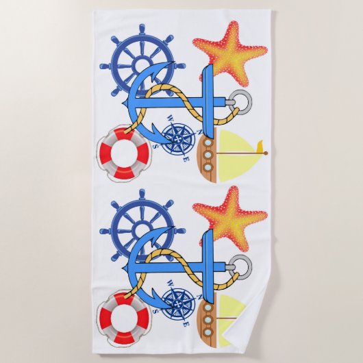 Nautical strandtuch (Vorderseite)