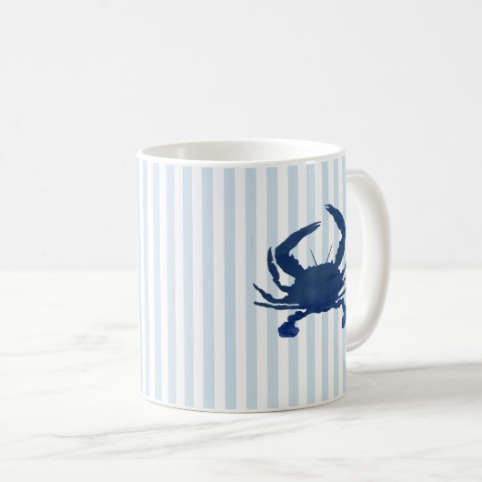 Nautical Stripe Muster Kaffeetasse (VorderseiteRechts)