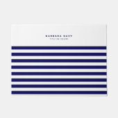 Nautical Stripe Navy Blue Trendy Stilvoll 8 Streif Fußmatte (Vorderseite)