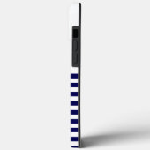 Nautical Stripe Navy Blue Trendy Stilvoll 9 Streif Case-Mate iPhone Hülle (Rückseite / Links)