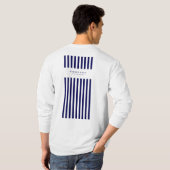 Nautical Stripe Navy Blue Trendy Stilvoll 9 Streif T-Shirt (Schwarz voll)