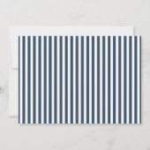Nautical Stripe Sailboat Foto Geburtsankündigung Einladung (Rückseite)
