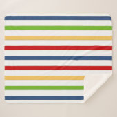 Nautical Stripe Sherpa Fleece Blanket Sherpadecke (Vorderseite (Horizontal))