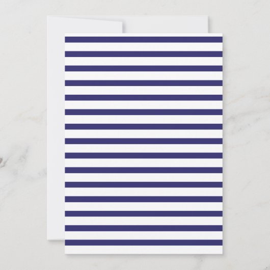 Nautical Stripe Wedding Einladung (Rückseite)