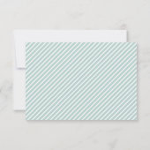 Nautical Striped Beach Wedding Repair Card RSVP Karte (Rückseite)