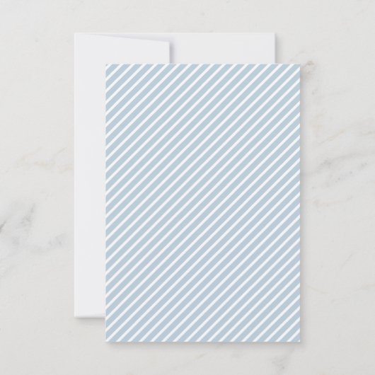 Nautical Striped Navy Blue Wedding Repcard RSVP Karte (Rückseite)