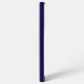 Nautical Stripes Navy Blue and Pink Samsung Galaxy Hülle (Linke Seite)