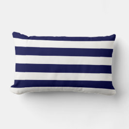 Nautical Stripes Navy Blue and White  Lendenkissen