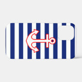 Nautical Style Anchor on Stripes Case-Mate iPhone Hülle (Rückseite (Horizontal))