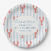 Nautical Summer Lobster Bridal Shower Paper Plates Pappteller (Vorderseite)