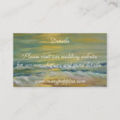 Nautical Sunset Beach Hochzeiten Begleitkarte (Vorderseite)