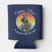 Nautical Sunset Skeleton Party Pirate Dosenkühler (Rückseite)