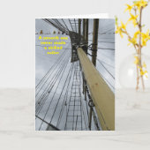 Nautical Tall Ship Karte (Gelbe Blume)