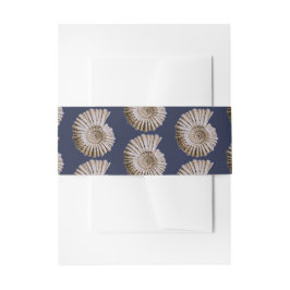 Nautical Tan Seashell Beach Wedding Einladungsbanderole