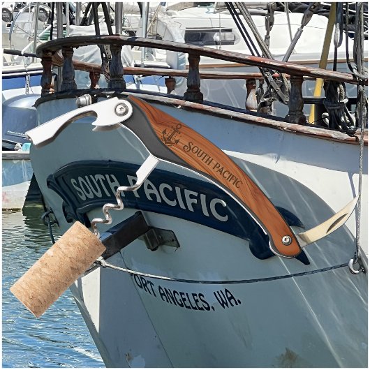 Nautical Teak Holzkörner Personalisierter Schiffsn Kellnermesser
