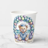 Nautical Teddy Bear Beach Boy Baby Dusche Pappbecher (Vorderseite)