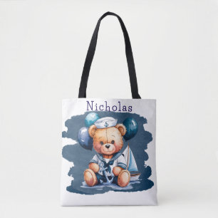 Nautical Teddy Bear Delight Boy Baby Showgeschenk Tasche