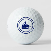 Nautical Tee Time Golf Balls Golfball (Vorderseite)