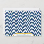 Nautical Thema Marine Gold Brautdusche Einladung (Rückseite)