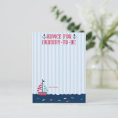 Nautical Theme - Advice card for Mommy-to-be Hinweiskarte (Stehend Vorderseite)