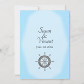 Nautical Theme Blue Wedding Einladung (Rückseite)