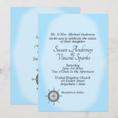 Nautical Theme Blue Wedding Einladung (Vorne/Hinten)