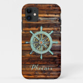 Nautical Theme Bronze Captains Wheel Case-Mate iPhone Hülle (Rückseite)