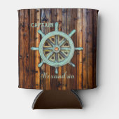 Nautical Theme Bronze Captains Wheel Dosenkühler (Vorderseite)