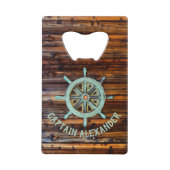 Nautical Theme Bronze Captains Wheel Geldbeutel Flaschenöffner (Vorderseite)