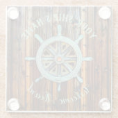 Nautical Theme Bronze Captains Wheel Glasuntersetzer (Rückseite)