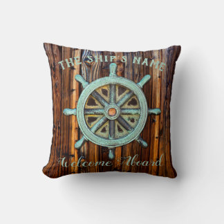 Nautical Theme Bronze Captains Wheel Kissen