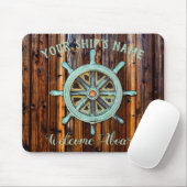 Nautical Theme Bronze Captains Wheel Mousepad (Mit Mouse)