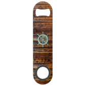 Nautical Theme Bronze Captains Wheel Speed Flaschenöffner (Rückseite)