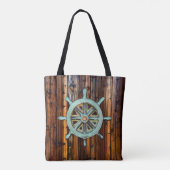 Nautical Theme Bronze Captains Wheel Tasche (Rückseite)