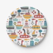 Nautical Theme Paper Plate Pappteller (Vorderseite)