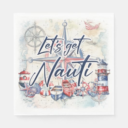 Nautical Theme Standard Luncheon Serviette (Vorderseite)
