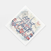 Nautical Theme Standard Luncheon Serviette (Ecke)