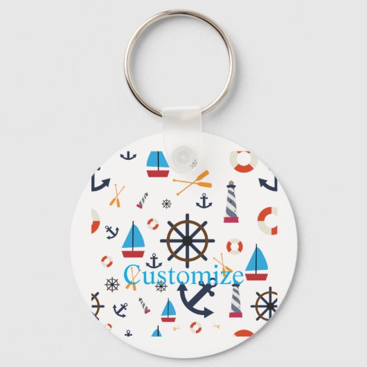 Nautical Theme Thunder_Cove  Schlüsselanhänger (Vorderseite)